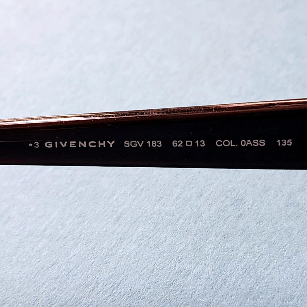 Y2K Vintage Givenchy Rimless Sunglasses Brown Oversized Round Shades SGV 183 - Picture 3 of 8